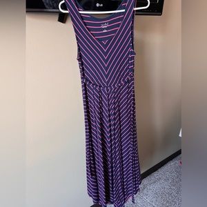 Maternity Dressblue with pink stripes size small